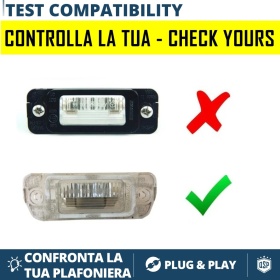 2 Luces de Matricula LED para MERCEDES Clase R, ML, GL CANBUS 6.500K BLANCO FRIO Plug & Play