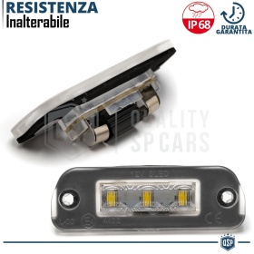 2 Luces de Matricula LED para MERCEDES Clase R, ML, GL CANBUS 6.500K BLANCO FRIO Plug & Play