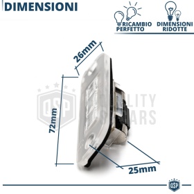 2 Luces de Matricula LED para MERCEDES Clase R, ML, GL CANBUS 6.500K BLANCO FRIO Plug & Play