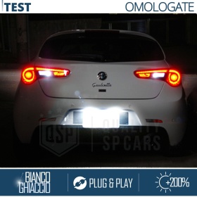 2 Luces de Matricula LED para Alfa Romeo GIULIETTA (10-18) | CANBUS 18 LED 6.500K BLANCO FRIO Plug & Play