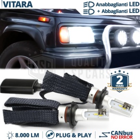 Kit LED H4 para SUZUKI VITARA 88-98 Luces de Cruce + Carretera | 6500K 8000LM CANbus