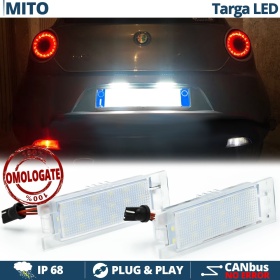 2 Luces de Matricula LED para Alfa Romeo MITO (08-18) | CANBUS 18 LED 6.500K BLANCO FRIO Plug & Play