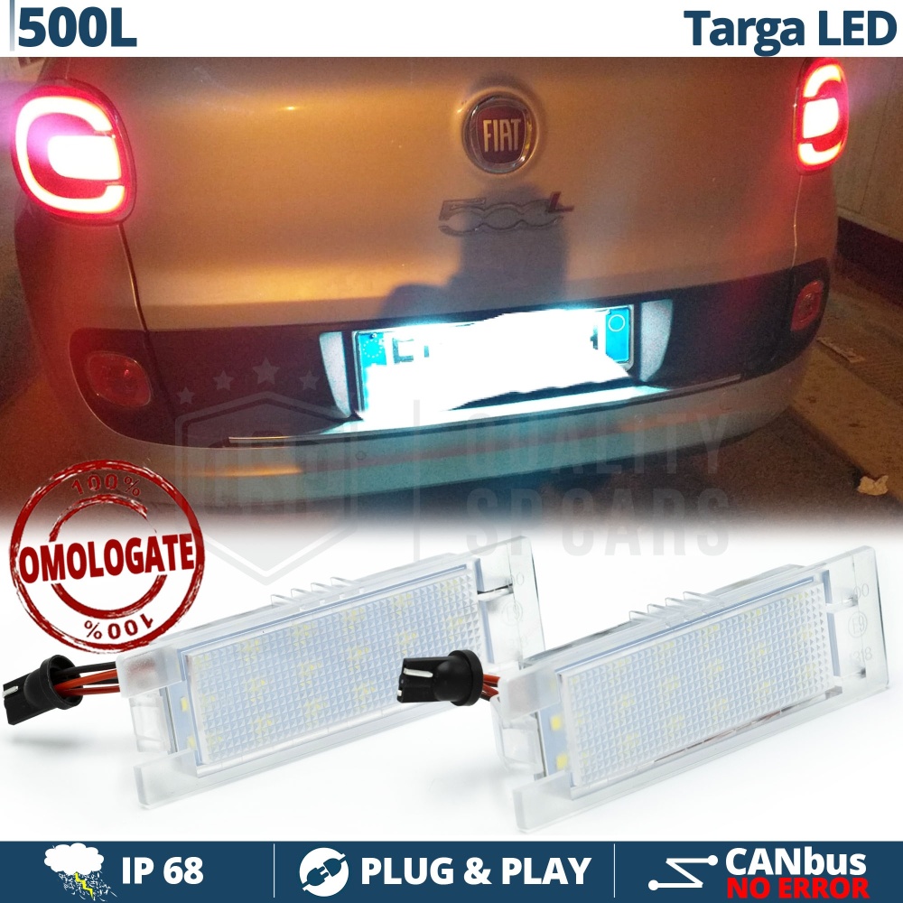 2 Luces de Matricula LED para FIAT 500L (2012-) | CANBUS 18 LED 6.500K BLANCO FRIO Plug & Play 2 Luces de Matricula LED para FIAT 500L (2012-) | CANBUS 18 LED 6.500K BLANCO FRIO Plug & Play