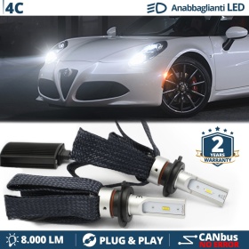 Kit LED H7 para Alfa Romeo 4C Luces de Cruce CANbus | 6500K Blanco Frío 8000LM