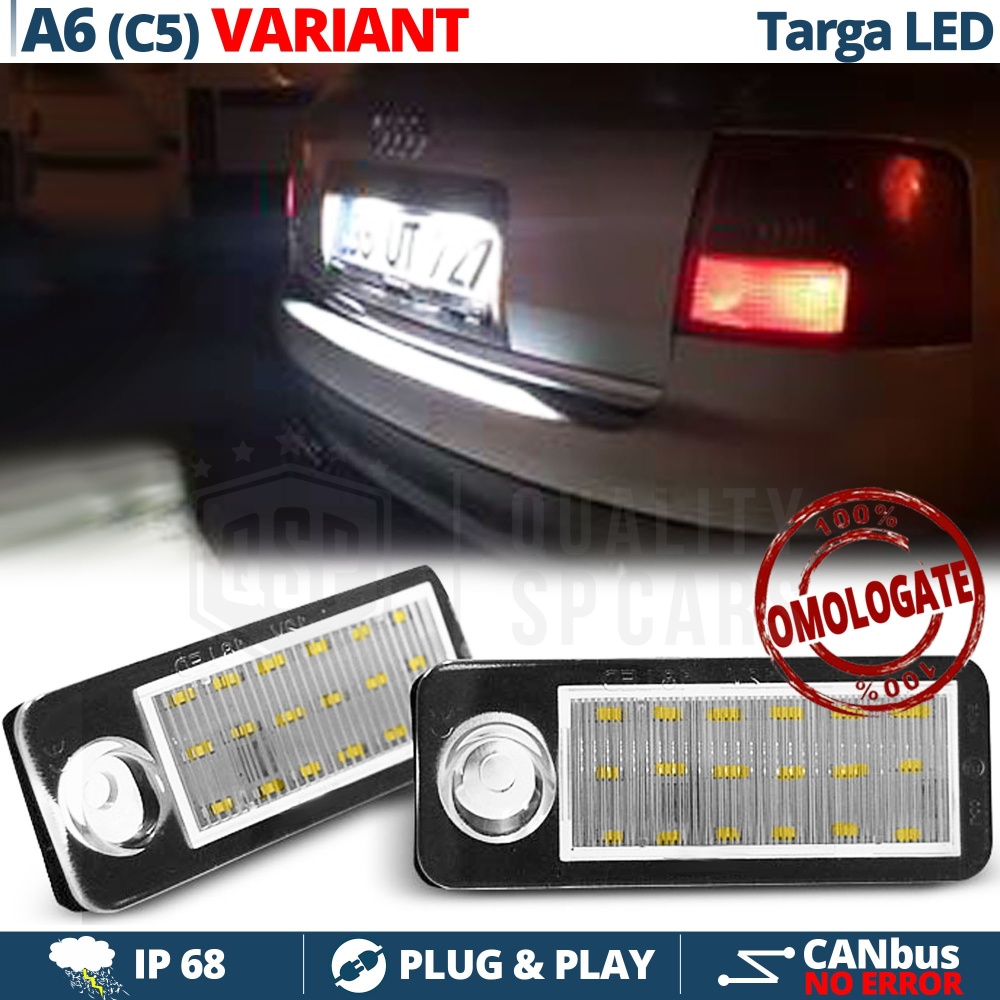 2 Luces de Matricula LED para Audi A6 C5 Avant | Canbus 6500K Blanco Frío | Plug & Play 2 Luces de Matricula LED para Audi A6 C5 Avant | Canbus 6500K Blanco Frío | Plug & Play