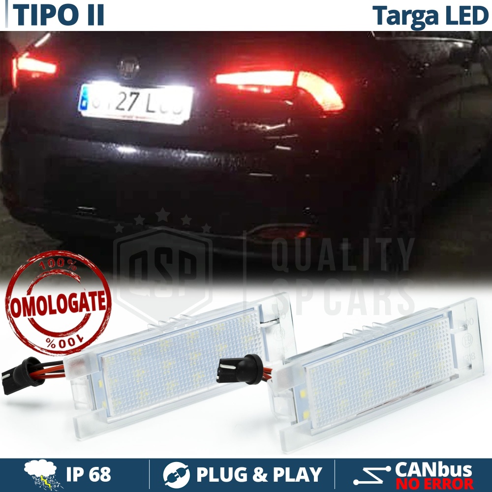 2 Luces de Matricula LED para FIAT TIPO 2 (2015-) | CANBUS 18 LED 6.500K BLANCO FRIO Plug & Play 2 Luces de Matricula LED para FIAT TIPO 2 (2015-) | CANBUS 18 LED 6.500K BLANCO FRIO Plug & Play