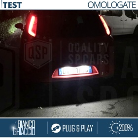 2 License Plate FULL LED for FIAT PUNTO EVO 199 (09-12) | CANBUS 18 LEDS 6.500K White ICE Plug & Play