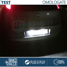 2 Luces de Matricula LED para FIAT GRANDE PUNTO 199 (05-12) | CANBUS 18 LED 6.500K BLANCO FRIO Plug & Play