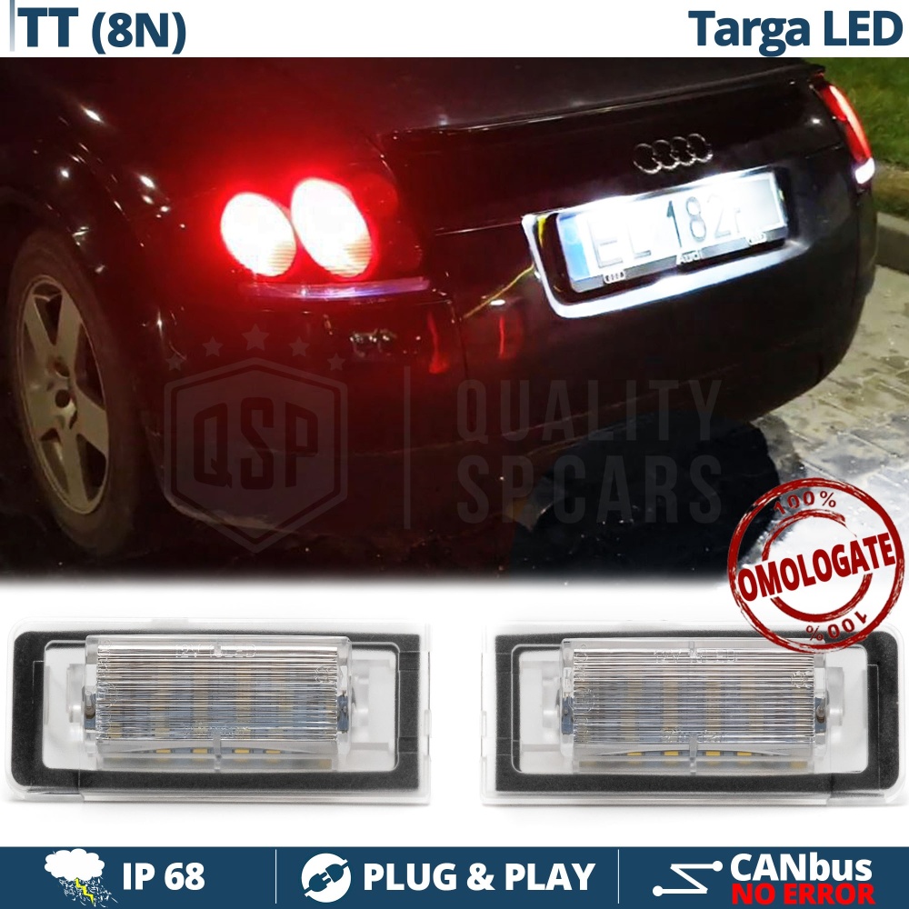 2 Luces de Matricula LED para Audi TT 8N Canbus 6500K Blanco Frío | Plug & Play 2 Luces de Matricula LED para Audi TT 8N Canbus 6500K Blanco Frío | Plug & Play
