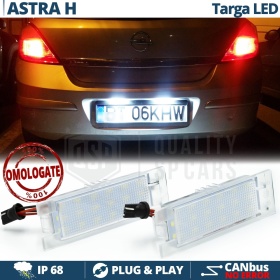 2 Luces de Matricula LED para OPEL ASTRA H (04-11) | CANBUS 18 LED 6.500K BLANCO FRIO Plug & Play