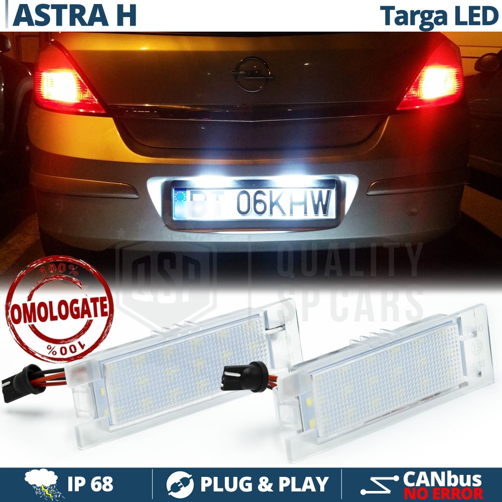 2 Luces de Matricula LED para OPEL ASTRA H (04-11) | CANBUS 18 LED 6.500K BLANCO FRIO Plug & Play 2 Luces de Matricula LED para OPEL ASTRA H (04-11) | CANBUS 18 LED 6.500K BLANCO FRIO Plug & Play