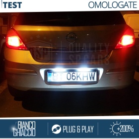 2 Luces de Matricula LED para OPEL ASTRA H (04-11) | CANBUS 18 LED 6.500K BLANCO FRIO Plug & Play