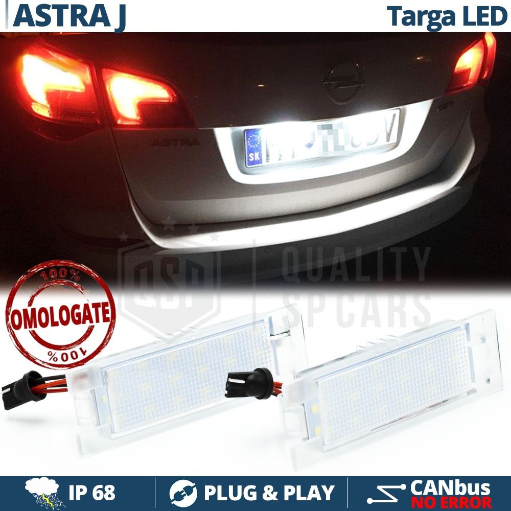 2 Luces de Matricula LED para OPEL ASTRA J (09-18) | CANBUS 18 LED 6.500K BLANCO FRIO Plug & Play 2 Luces de Matricula LED para OPEL ASTRA J (09-18) | CANBUS 18 LED 6.500K BLANCO FRIO Plug & Play
