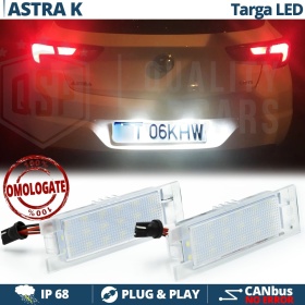 2 Luces de Matricula LED para OPEL ASTRA K (2015-) | CANBUS 18 LED 6.500K BLANCO FRIO Plug & Play