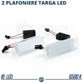 2 Luces de Matricula LED para OPEL CASCADA (13-19) | CANBUS 18 LED 6.500K BLANCO FRIO Plug & Play