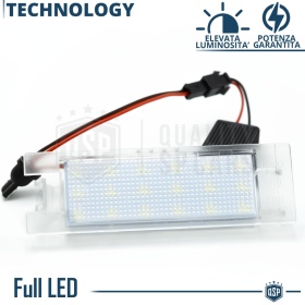 2 Luces de Matricula LED para OPEL CASCADA (13-19) | CANBUS 18 LED 6.500K BLANCO FRIO Plug & Play