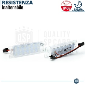 2 Luces de Matricula LED para OPEL CASCADA (13-19) | CANBUS 18 LED 6.500K BLANCO FRIO Plug & Play