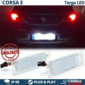 2 Luces de Matricula LED para OPEL CORSA E (14-19) | CANBUS 18 LED 6.500K BLANCO FRIO Plug & Play