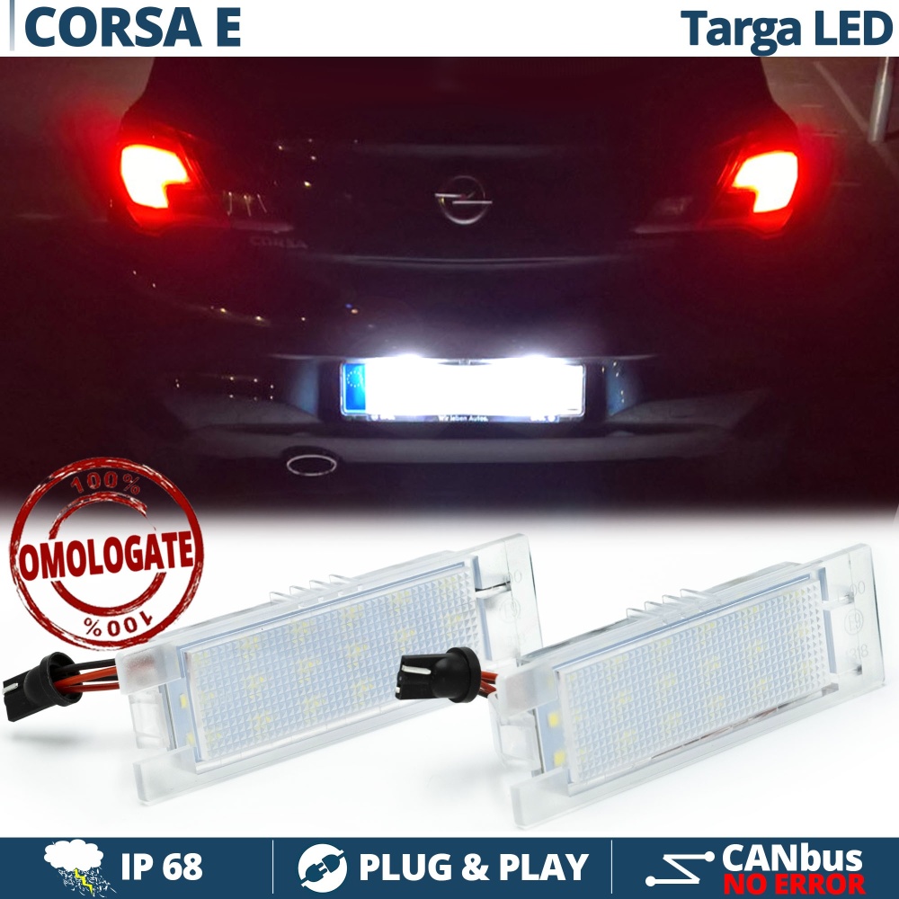 2 Luces de Matricula LED para OPEL CORSA E (14-19) | CANBUS 18 LED 6.500K BLANCO FRIO Plug & Play 2 Luces de Matricula LED para OPEL CORSA E (14-19) | CANBUS 18 LED 6.500K BLANCO FRIO Plug & Play