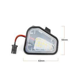 2 LUCES CHARCO DEBAJO ESPEJOS LED para VW Scirocco, Passat B7-CC, Eos, Jetta IV, CANBUS 6.500K BLANCO FRIO Plug & Play