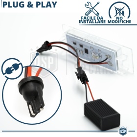 2 Luces de Matricula LED para OPEL VECTRA C (02-08) | CANBUS 18 LED 6.500K BLANCO FRIO Plug & Play