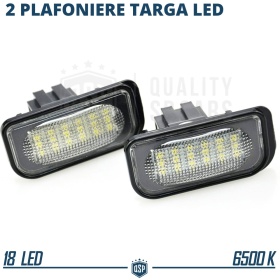 2 License Plate FULL LED for MERCEDES C Class W203 (00-07 | CANBUS 18 LEDS 6.500K White ICE Plug & Play