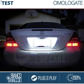 2 License Plate FULL LED for MERCEDES C Class W203 (00-07 | CANBUS 18 LEDS 6.500K White ICE Plug & Play