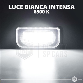 2 License Plate FULL LED for MERCEDES C Class W203 (00-07 | CANBUS 18 LEDS 6.500K White ICE Plug & Play