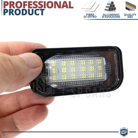 2 License Plate FULL LED for MERCEDES C Class W203 (00-07 | CANBUS 18 LEDS 6.500K White ICE Plug & Play