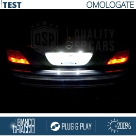 2 Luces de Matricula LED para MERCEDES CLK W209 (02-10) | CANBUS 18 LED 6.500K BLANCO FRIO Plug & Play