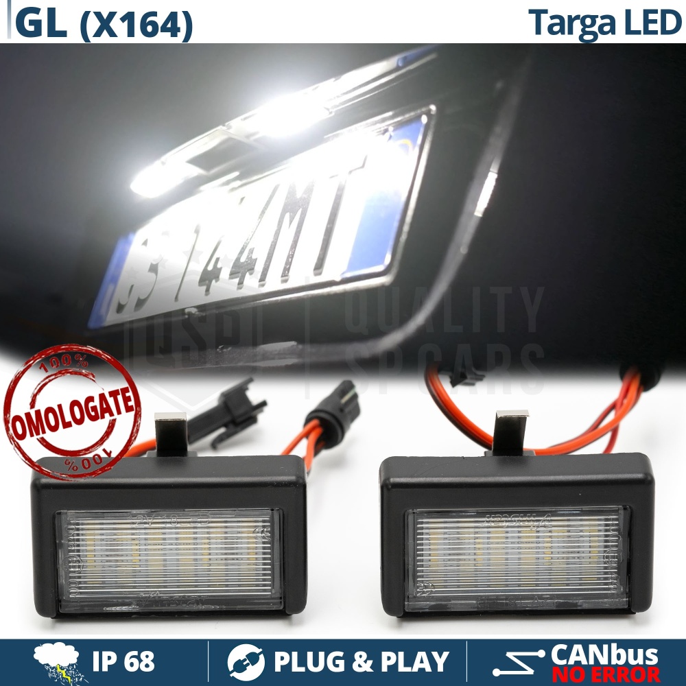 2 Luces de Matricula LED para MERCEDES CLASE GL X164 (06-12) | CANBUS 18 LED 6.500K BLANCO FRIO Plug & Play 2 Luces de Matricula LED para MERCEDES CLASE GL X164 (06-12) | CANBUS 18 LED 6.500K BLANCO FRIO Plug & Play