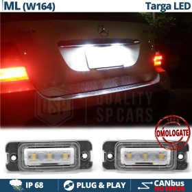 2 Luces de Matricula LED para MERCEDES ML W164 (04-12) | CANBUS 18 LED 6.500K BLANCO FRIO Plug & Play