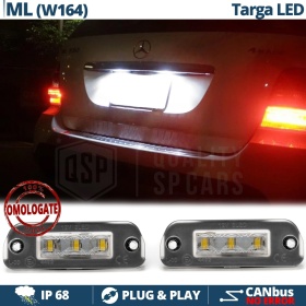 2 Luces de Matricula LED para MERCEDES ML W164 (04-12) | CANBUS 6.500K BLANCO FRIO Plug & Play