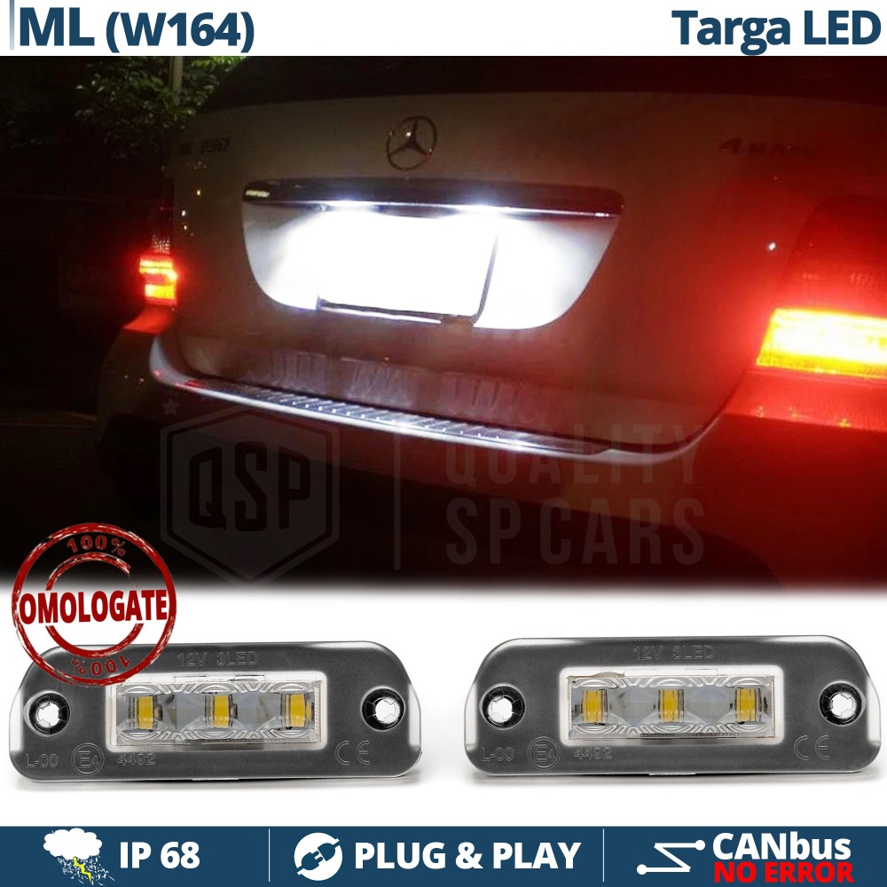2 Luces de Matricula LED para MERCEDES ML W164 (04-12) | CANBUS 6.500K BLANCO FRIO Plug & Play 2 Luces de Matricula LED para MERCEDES ML W164 (04-12) | CANBUS 6.500K BLANCO FRIO Plug & Play