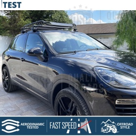 Portaequipajes de Techo para Coches Off-road en ACERO Negro, Cesta de Equipajes de Viaje