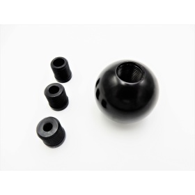 Pomo Palanca de Cambio NEGRO para FIAT 500 Nueva y Antigua Universal en Acero Inoxidable Anotizado