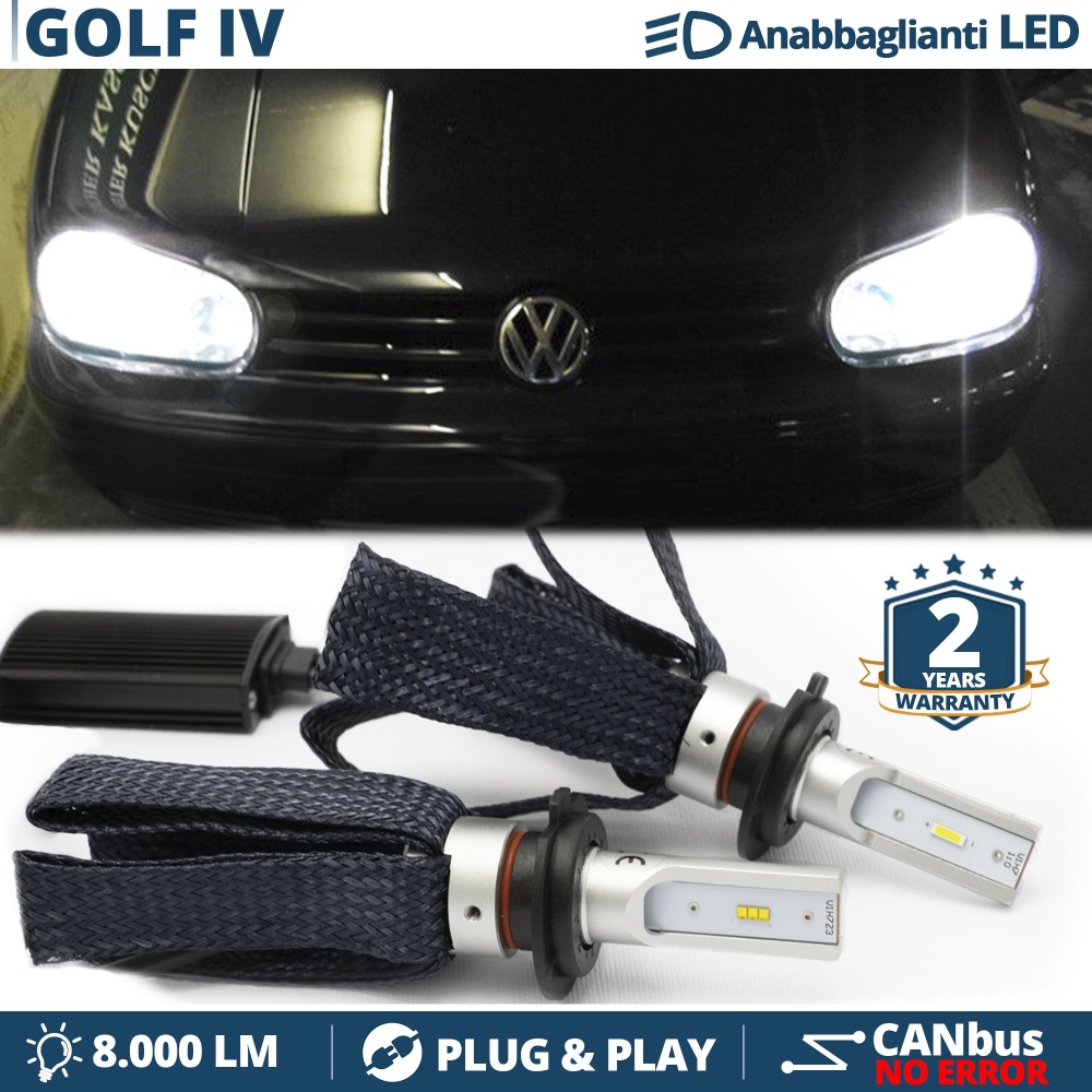 H7 LED Kit for Volkswagen GOLF 4 Low Beam CANbus Bulbs | 6500K Cool White 8000LM