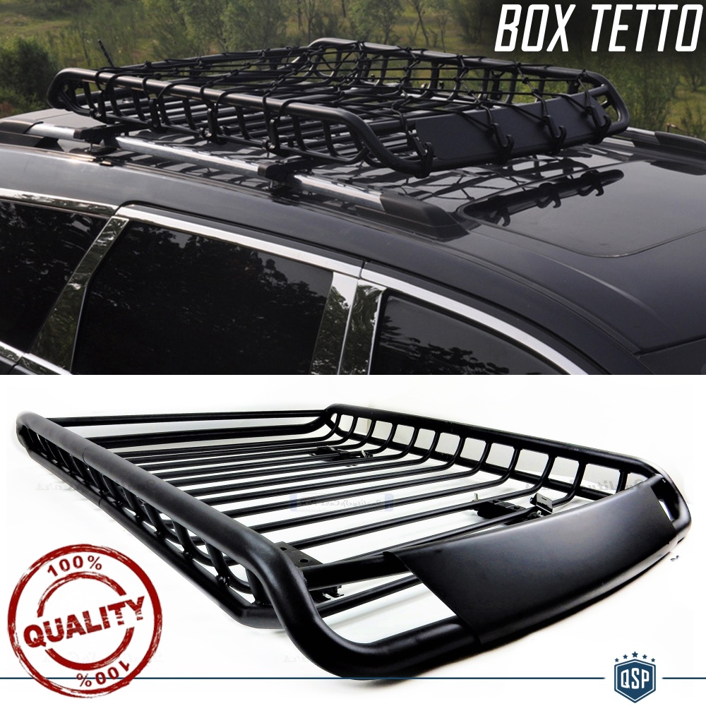 Portaequipajes de Techo PARA FORD B-MAX, C-MAX, S-MAX | Cesta de Equipajes de Viaje Off-road en ACERO Negro Portaequipajes de Techo PARA FORD B-MAX, C-MAX, S-MAX | Cesta de Equipajes de Viaje Off-road en ACERO Negro