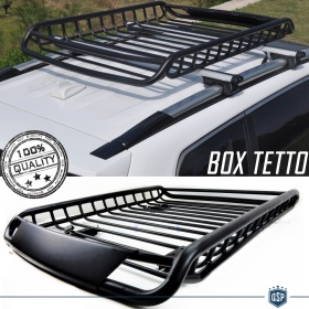 Car Roof Rack Basket Tray FOR SSANGYONG Cars | Off Road Black STEEL Luggage CARRIER