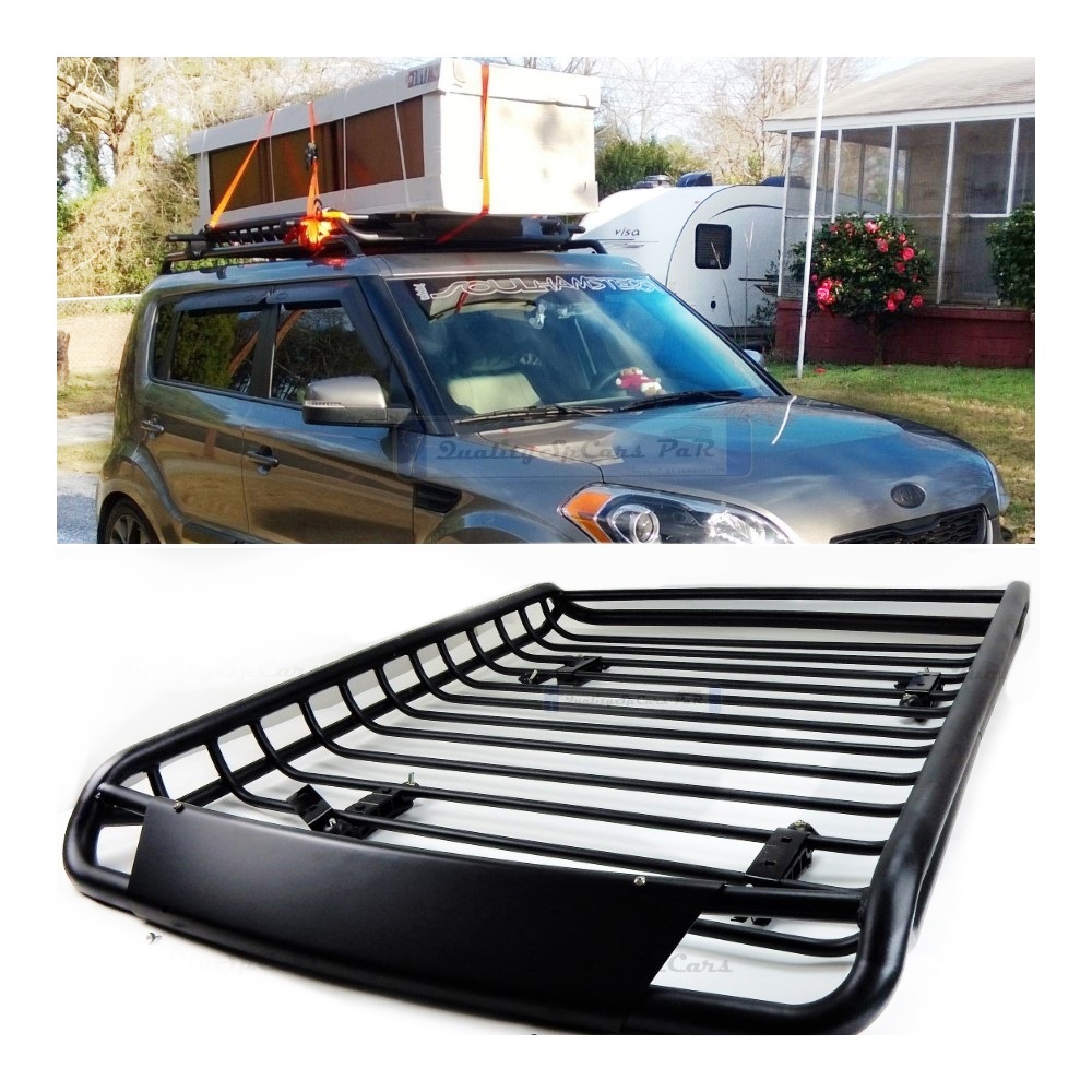 Portaequipajes de Techo PARA Coches KIA | Cesta de Equipajes de Viaje Off-road en ACERO Negro Portaequipajes de Techo PARA Coches KIA | Cesta de Equipajes de Viaje Off-road en ACERO Negro