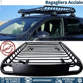 Portaequipajes de Techo PARA Coches PORSCHE | Cesta de Equipajes de Viaje Off-road en ACERO Negro