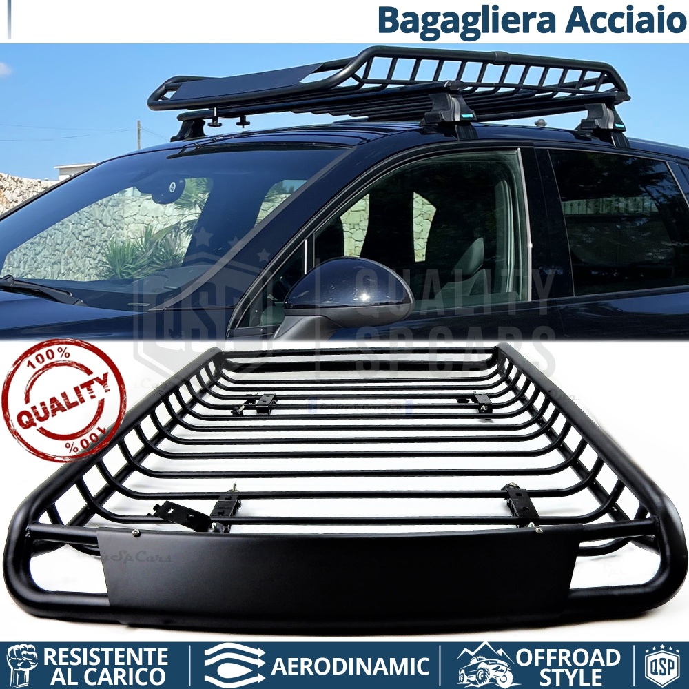 Portaequipajes de Techo PARA Coches PORSCHE | Cesta de Equipajes de Viaje Off-road en ACERO Negro Portaequipajes de Techo PARA Coches PORSCHE | Cesta de Equipajes de Viaje Off-road en ACERO Negro