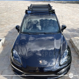 Portaequipajes de Techo PARA Coches PORSCHE | Cesta de Equipajes de Viaje Off-road en ACERO Negro
