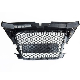 Parrilla REJILLA Delantera para AUDI A3 RS3 8P (08-12) | Nido de Abeja, Negro Brillante