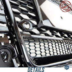 Parrilla REJILLA Delantera para AUDI A3 RS3 8V (12-16) | Nido de Abeja, Negro Brillante