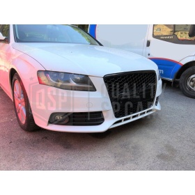 Parrilla REJILLA Delantera para AUDI A4 RS4 B8 (07-11) | Nido de Abeja, Negro Brillante