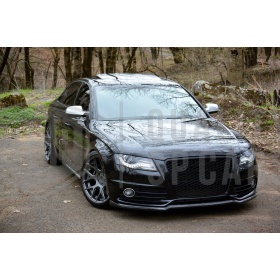 Parrilla REJILLA Delantera para AUDI A4 RS4 B8 (07-11) | Nido de Abeja, Negro Brillante