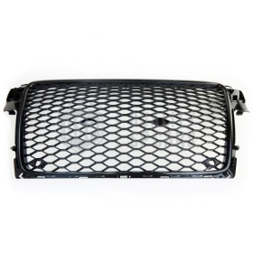 Parrilla REJILLA Delantera para AUDI A4 RS4 B8 (07-11) | Nido de Abeja, Negro Brillante