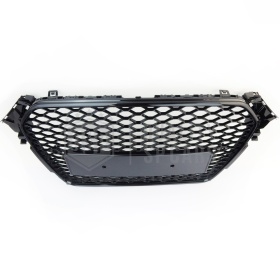 Parrilla REJILLA Delantera para AUDI A4 RS4 B8 Facelift (11-15) | Nido de Abeja, Negro Brillante