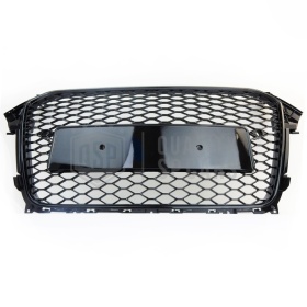 Parrilla REJILLA Delantera para AUDI A4 RS4 B8 Facelift (11-15) | Nido de Abeja, Negro Brillante